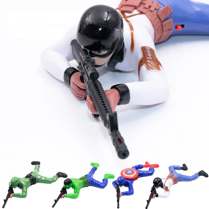 Marvel Comics The Avengers Hulk Spider-Man Crawling Warrior Shooting Children's Electric Toys Birthday Gift.