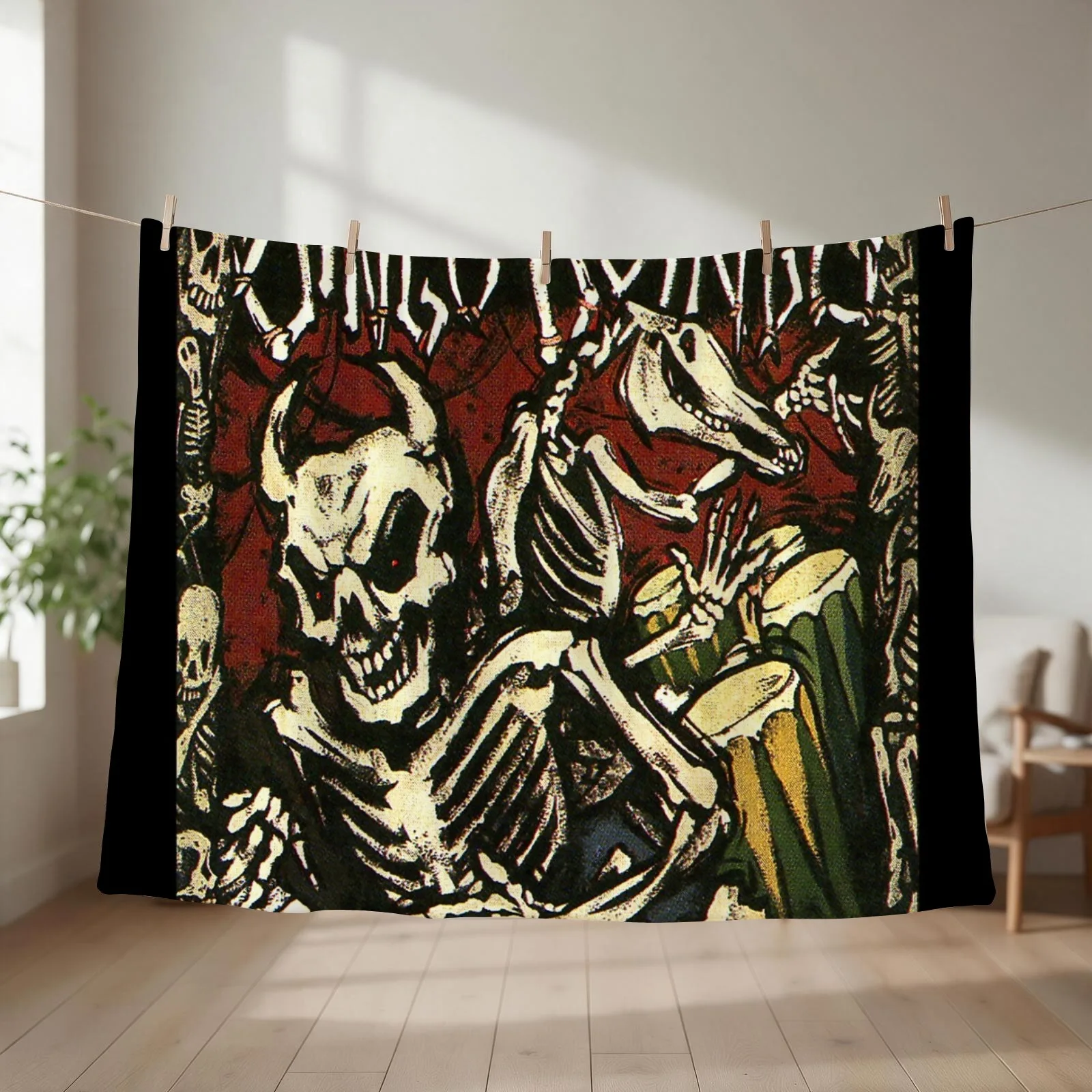 Halloween Farewell - Oingo Boingo Throw Blanket Sofa Throw Bed linens Decorative Beds Plaid Blankets