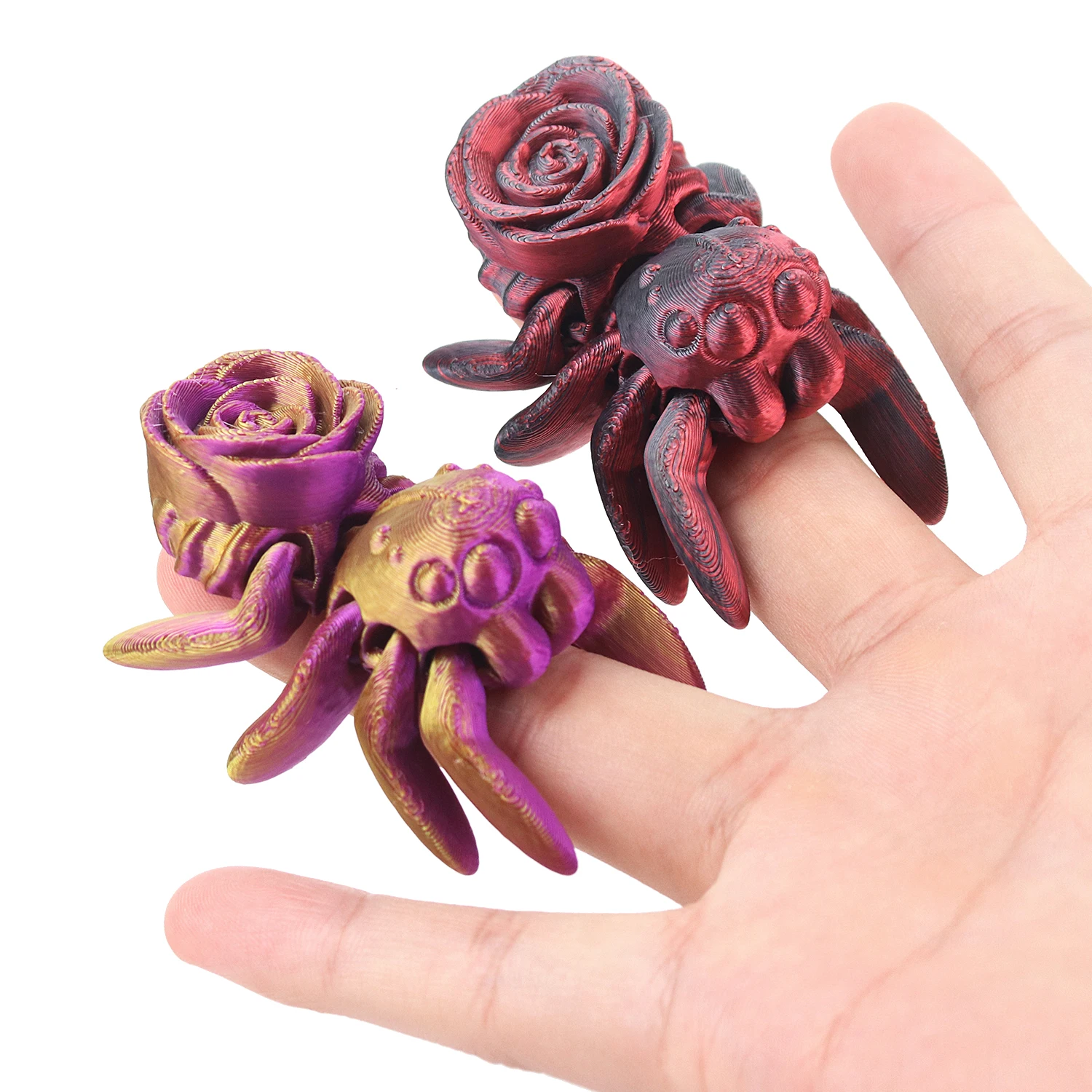 

New and unique creative children's rose spider model, cute doll with movable joints, modern home decoration, collectible crafts