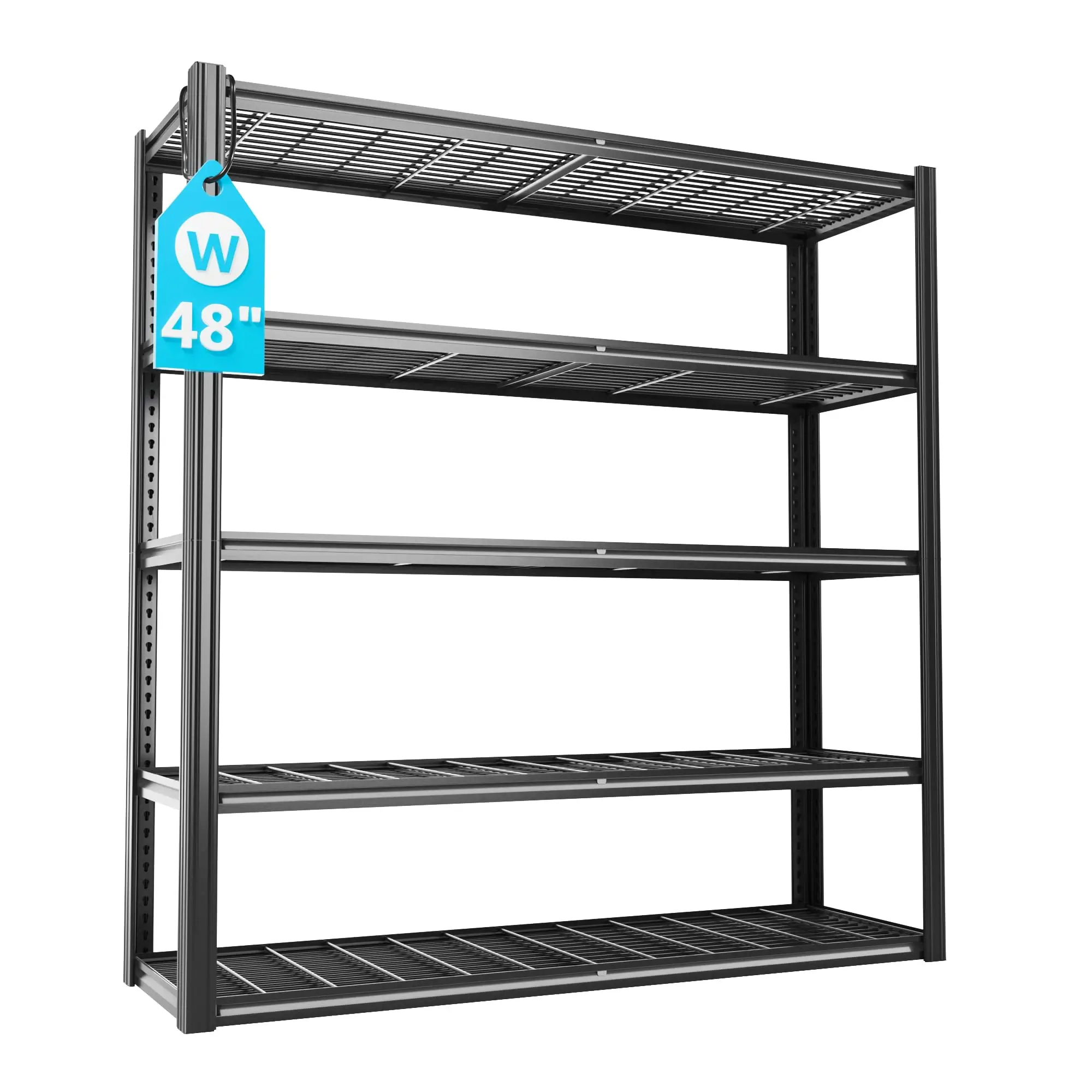 5-Tier Heavy Duty Metal Storage Shelving Rack
