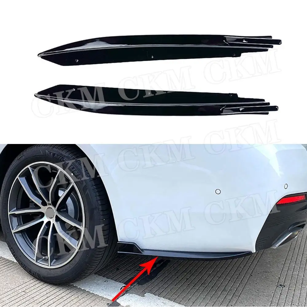 

Car Rear Bumper Lip Diffuser Side Apron Flaps Guard ABS Body Kits Accessories for BMW 5 Series G30 525i 530i 540i M Sport 2017+