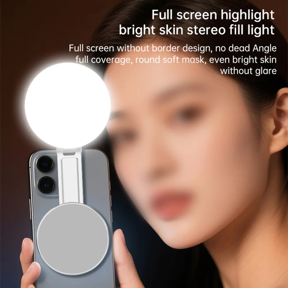 Magnetic Mobile Phone Fill Light With Adjustable Stand Adjustable Selfie Ring Light For Vlogs Phone Photography Accessories