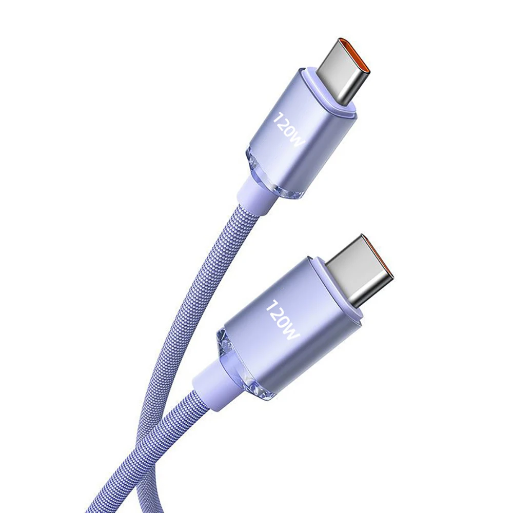 120W PD Type C Kabel 0.25M/1M/1.5M/2M Quick Charge Cord USB C Telefoon Datakabel Snel Opladen Voor iPhone 17 Xiaomi Samsung Huawei