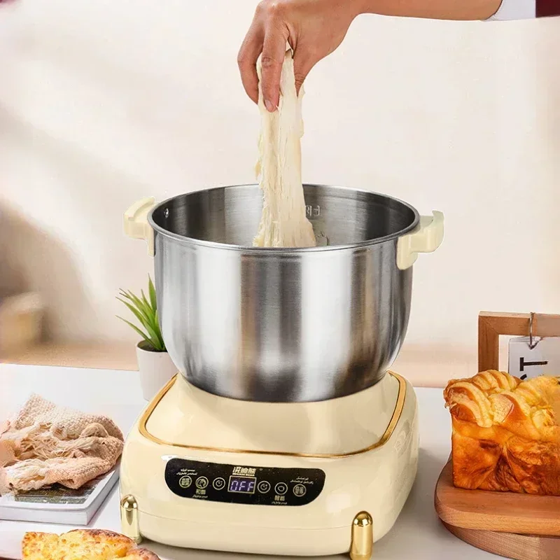 Fully Automatic Small Electric Dough Mixer with Fermentation Function - for Household Use, Large Capacity