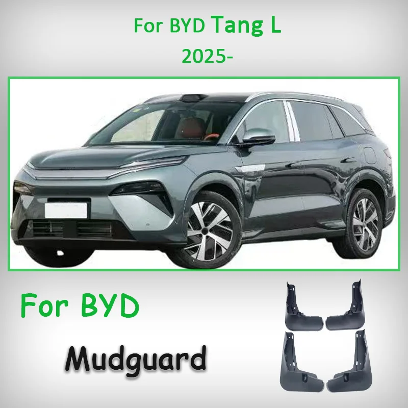 

For BYD Tang L 2025 2026 Car Front and Rear Wheel Fender Mud Guards Mudflaps Mud Flaps Splash Guards Mudguards Accessories Kit