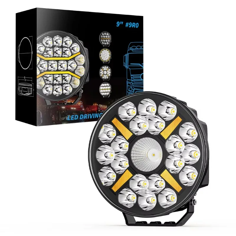 New 9R04 9-inch Truck Assist Spotlight 12-24V IP67 for Heavy Duty Truck Accessory Lighting Running Lights