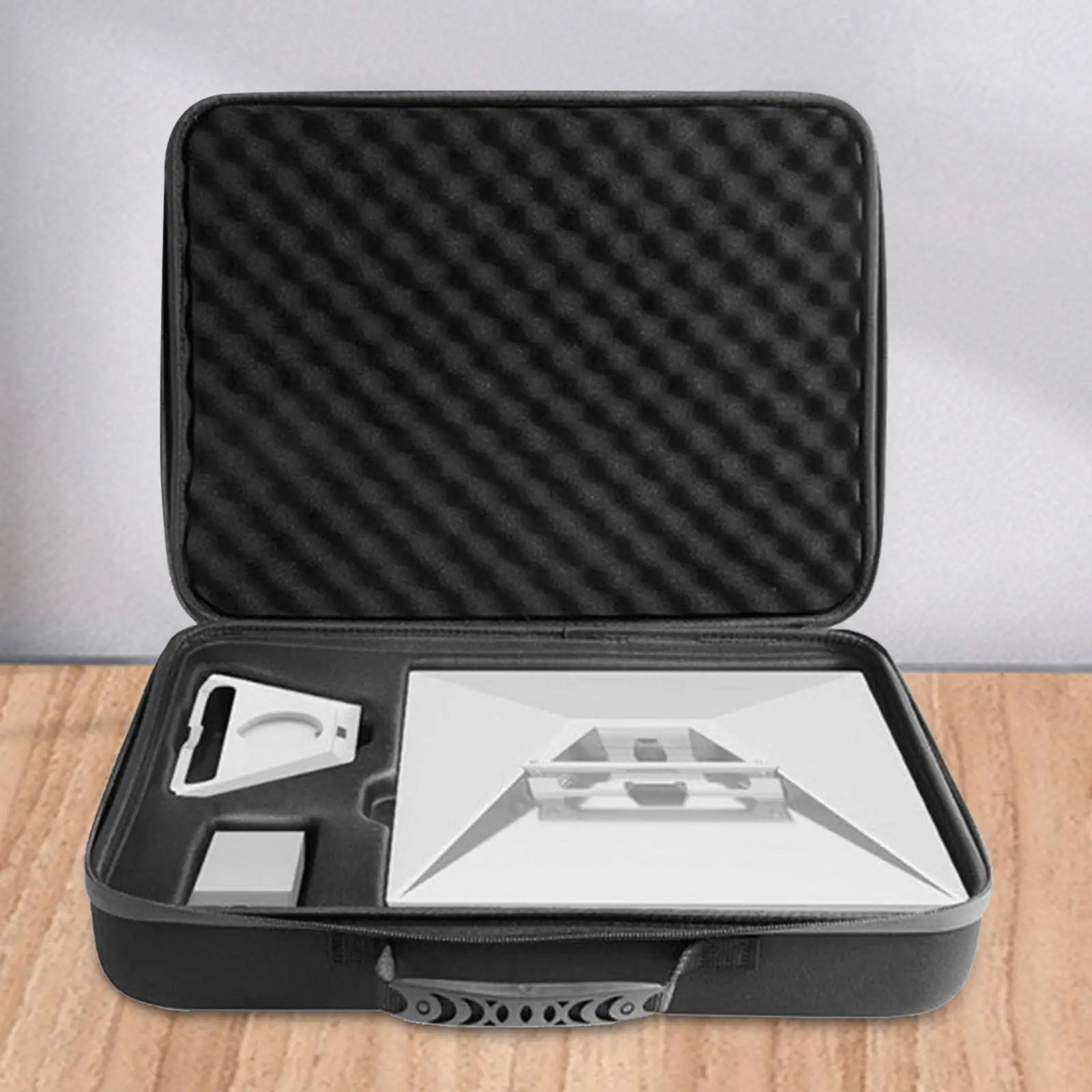 Portable Carrying Case for Mini Satellite Dish Set with Rubber Handle Waterproof EVA Shell Dustproof Storage Bag for Camping
