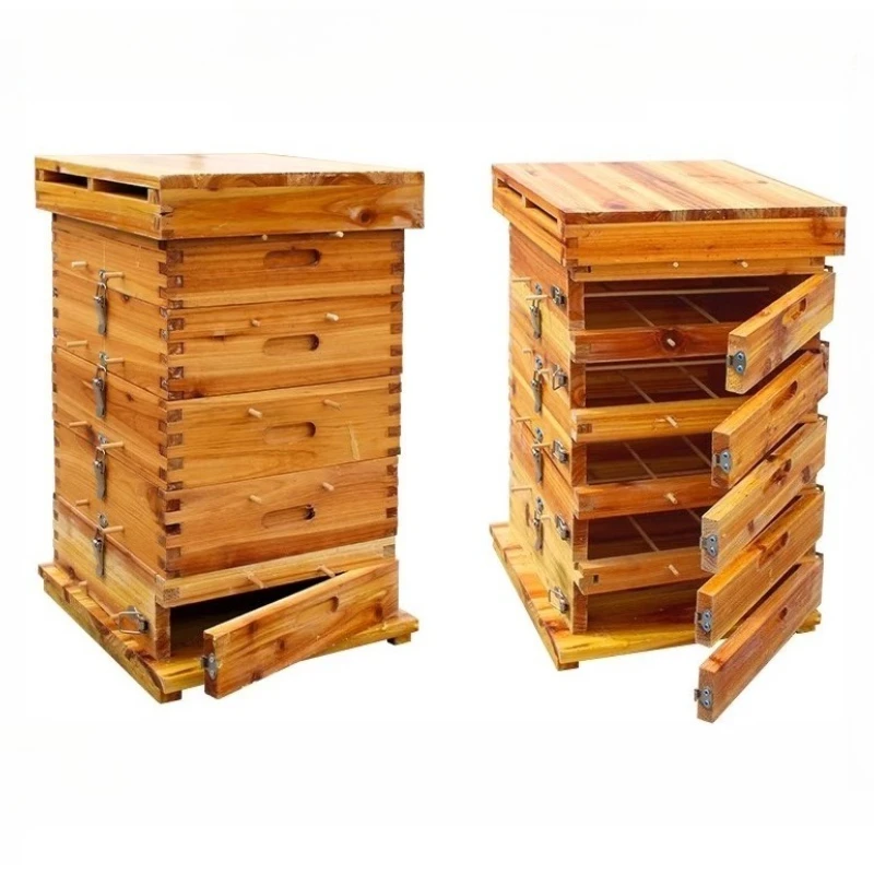 

Bee Lattice Box Soil Raising Boiled Wax Beehive Beelure Bucket Round Lattice Beehive Old-fashioned Soil Beekeeping Trick Beehive