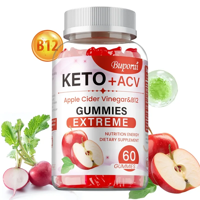 Keto + Apple Cider Vinegar Gummies - Metabolism, Weight Management, Natural Cleansing, Suppress Appetite, Improve Digestion