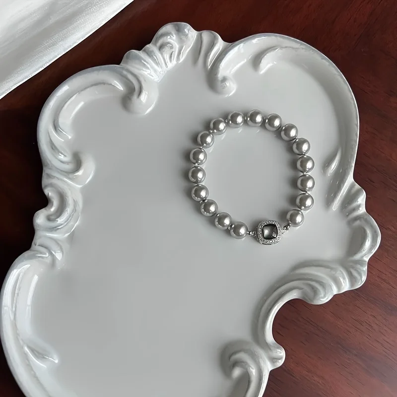 1pc Vintage Tray Silicone Tray Molds For Epoxy Casting, Vintage Plate Jewelry Holder Container Dish Tray Silicone Mold