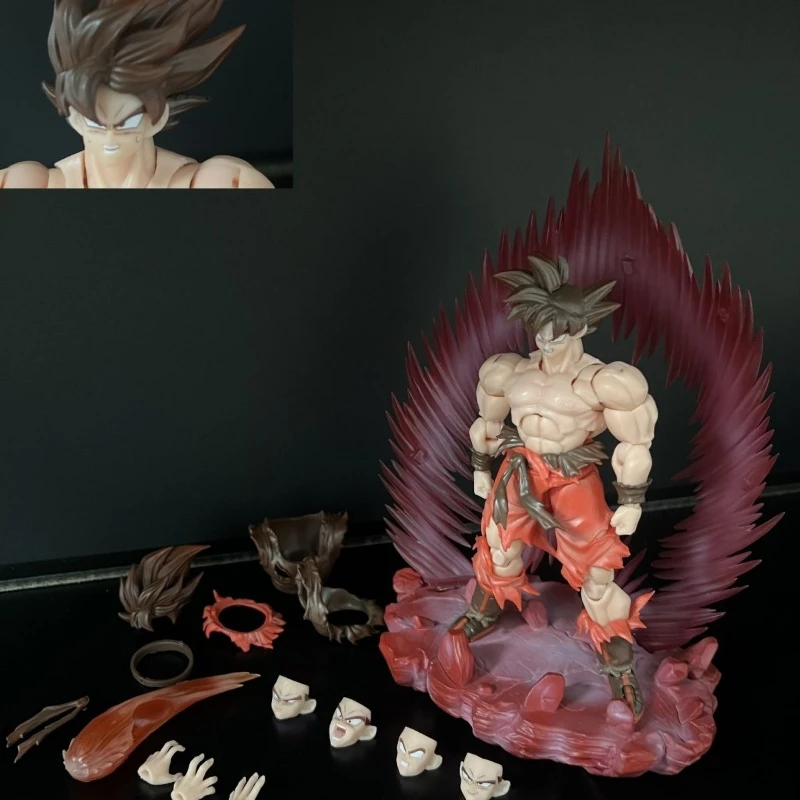 E&C EC World King Fist Dragon Ball SHF Goku Super Saiyan Blue Clothes Battle Loss 3.0 Physical Moveable #5