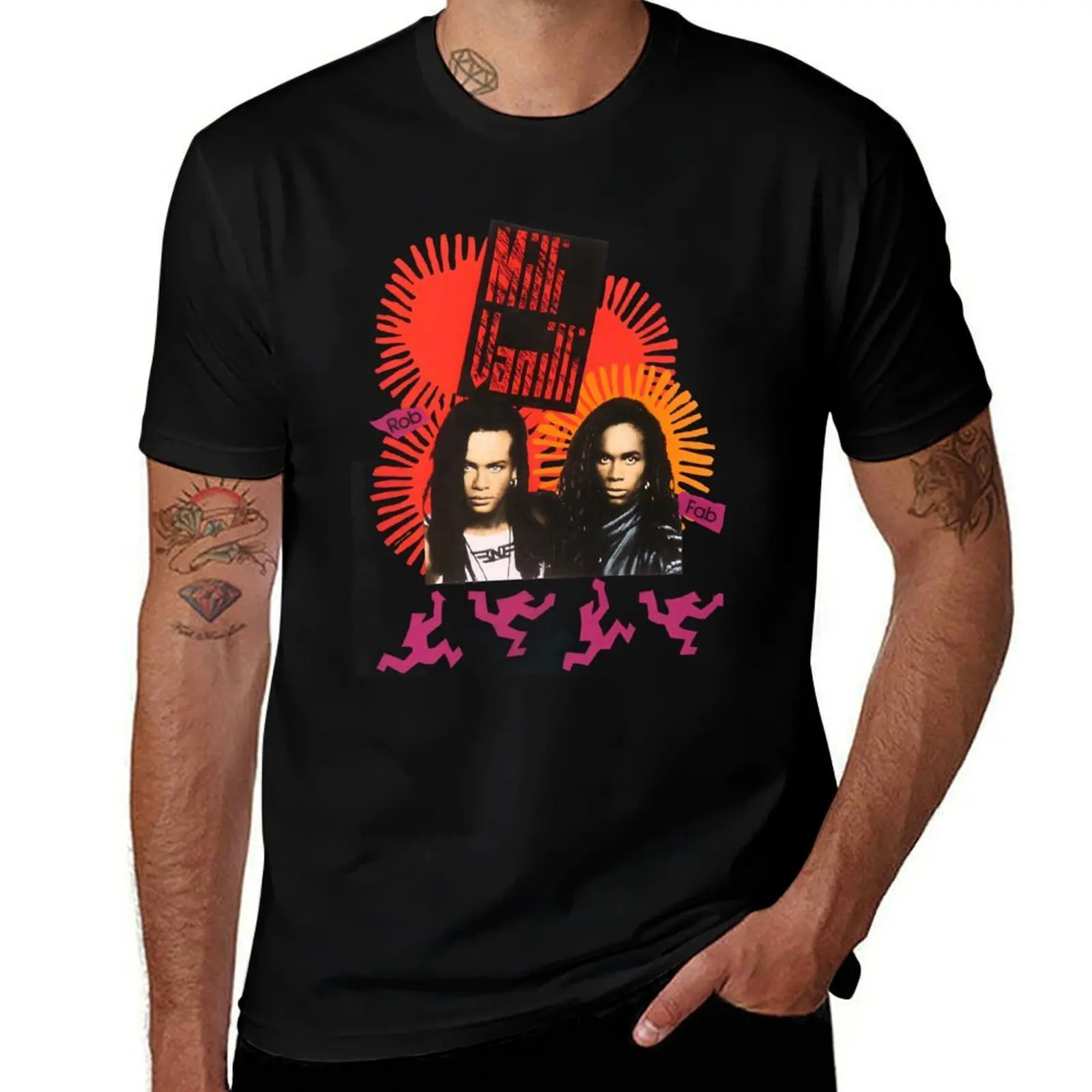 

Two Man RnB Music Band T-Shirt Creative Graphic Tee Shirt