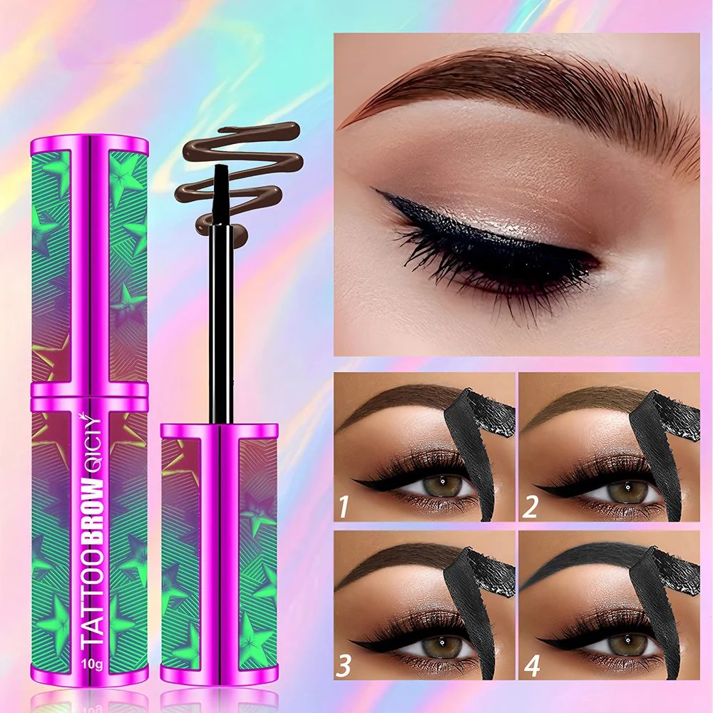 สีย้อมคิ้ว 1 ชิ้น กันน้ําและกันเหงื่อ ติดทนนาน ลอกง่าย ป้องกันรอยเปื้อน ไม่ซีดจาง และไม่จับตัว