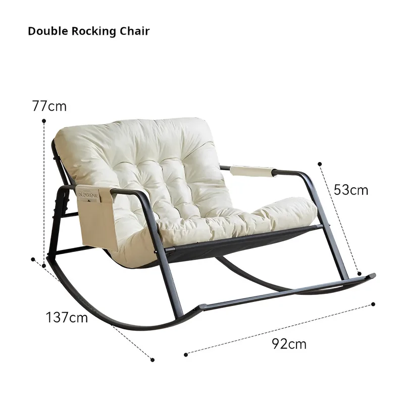 Balcony Dual Use Rocking Chair Comfortable Recliner Balcony Home Leisure Chair Living Room Break Lazy Rocking Chair