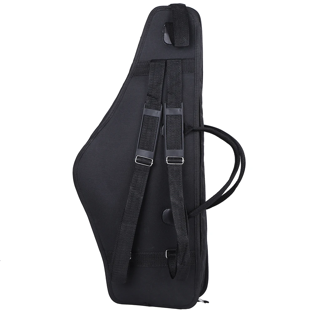 블랙 옥스포드 천 이중 어깨끈 색소폰 가방 방수 충격 방지 범용 알토 색소폰 가방 추가 사이드 패키지 포함