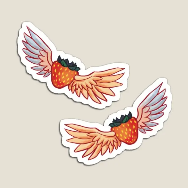 Flying Celeste Strawberry  Magnet Magnetic Baby Children Toy Cute Colorful  Kids Funny Home Decor Stickers Refrigerator Holder