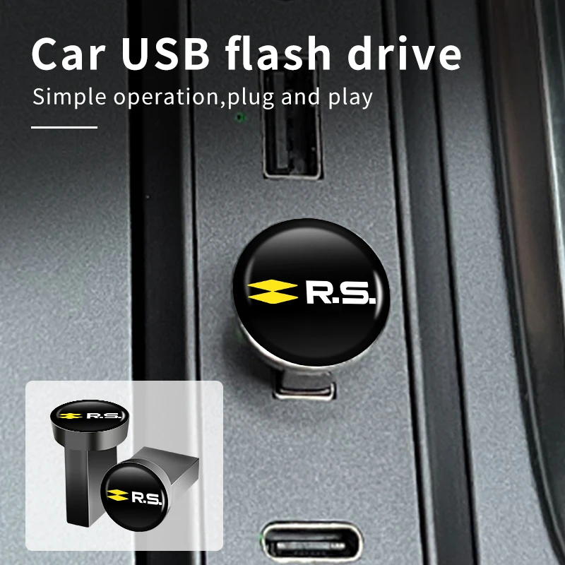 Car Music U Disk USB Flash Driver Storage Memory Stick For Renault RS Line Renault Koleos Kadjar Scenic Megane Sandero Grand Sil