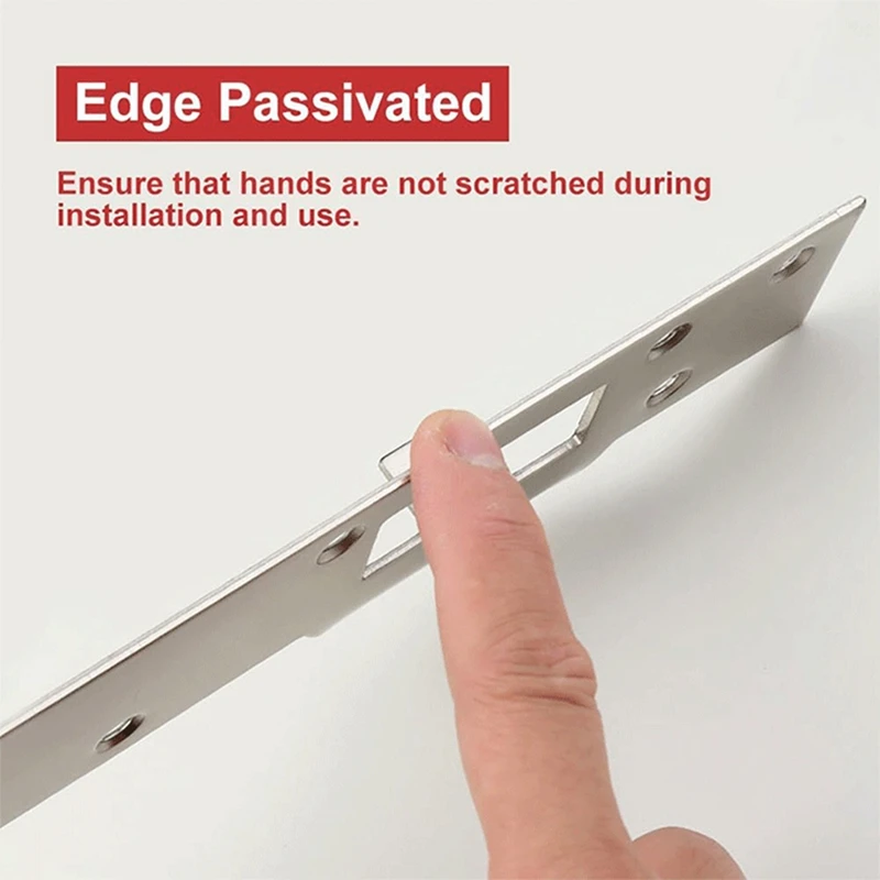 A16R-ドアストライクプレート補強プレート - フロントドアセキュリティデバイス金属ストライカープレートドアラッチ