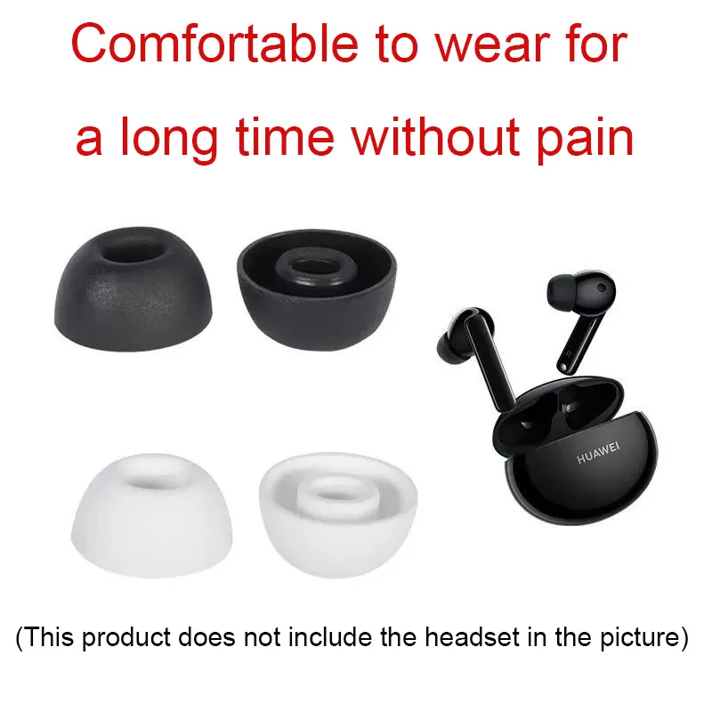 Suitable For QCY HT03 Bluetooth Headphone Cover HT03 Earbuds Cover In Ear Oval Mouth Silicone Protective Cover Accessories