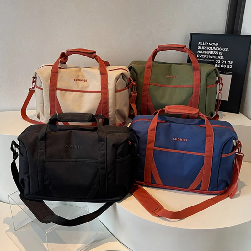 Bolsa de bagagem de viagem para homens esporte fitness ginásio treinamento acampamento trekking bolsa portátil com sapatos bolsa viajando pacote de compras