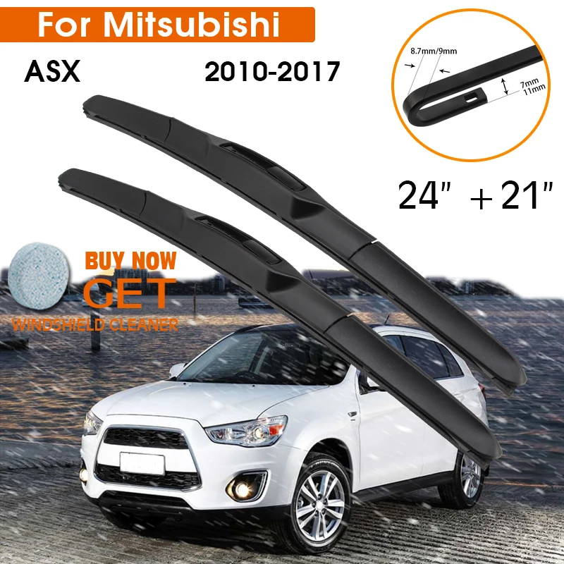 Car Wiper Blade For Mitsubishi ASX 2010-2017 Windshield Rubber Silicon Refill Front Window Wiper 24\