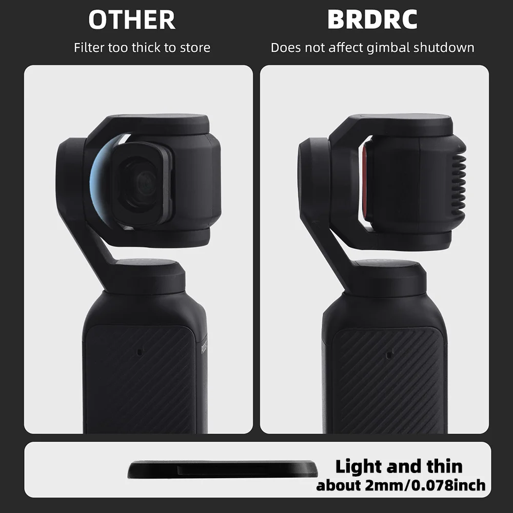 BRDRC Lens Filters Kit for DJI OSMOS Pocket 3 Camera Black Mist/Star 8X/LPR/VND2-32/64-512 Optical Glass Filters