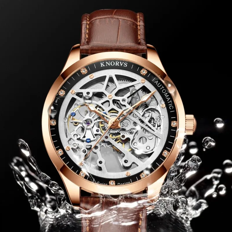 Waterproof Automatic With High Quality Winding Men Winner Mechanical Wrist Watch Machine Classic Watches For Elegant Man Uhr