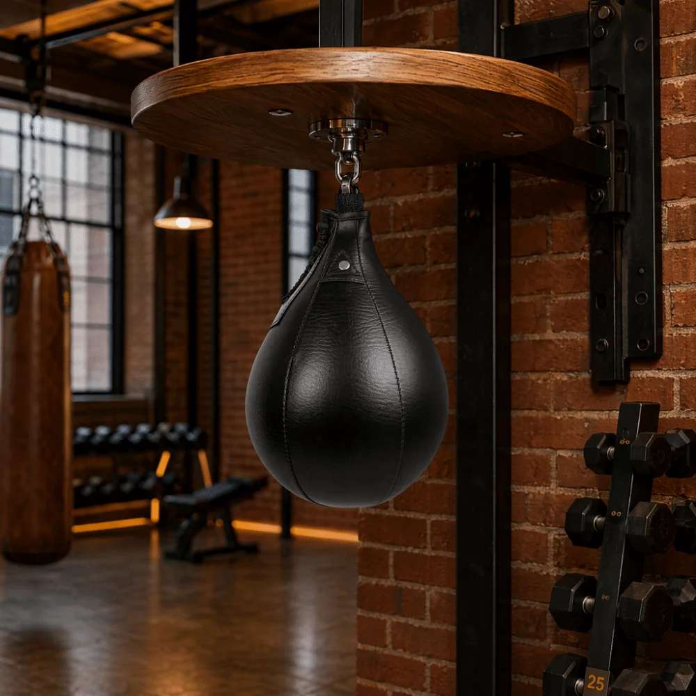 2pcs PU Leather Boxing Speed Bag Stitched Hanging Reaction Ball Impact Absorbing Pear Shaped Hanging Speed Ball Reflex Workout