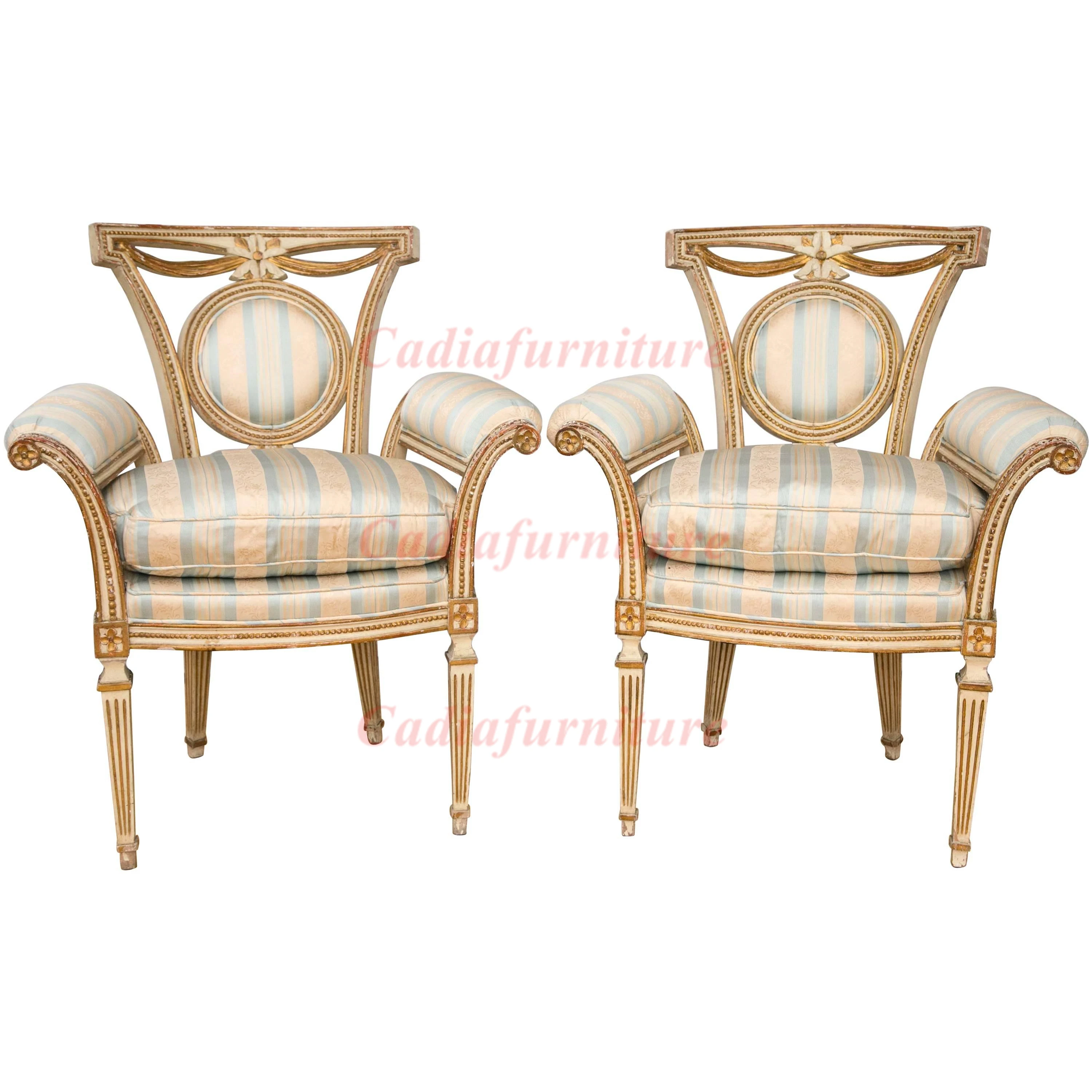 Classic Wooden Frame Living Room Furniture Hand Made Meeting Room Chairs High Back with Armrest