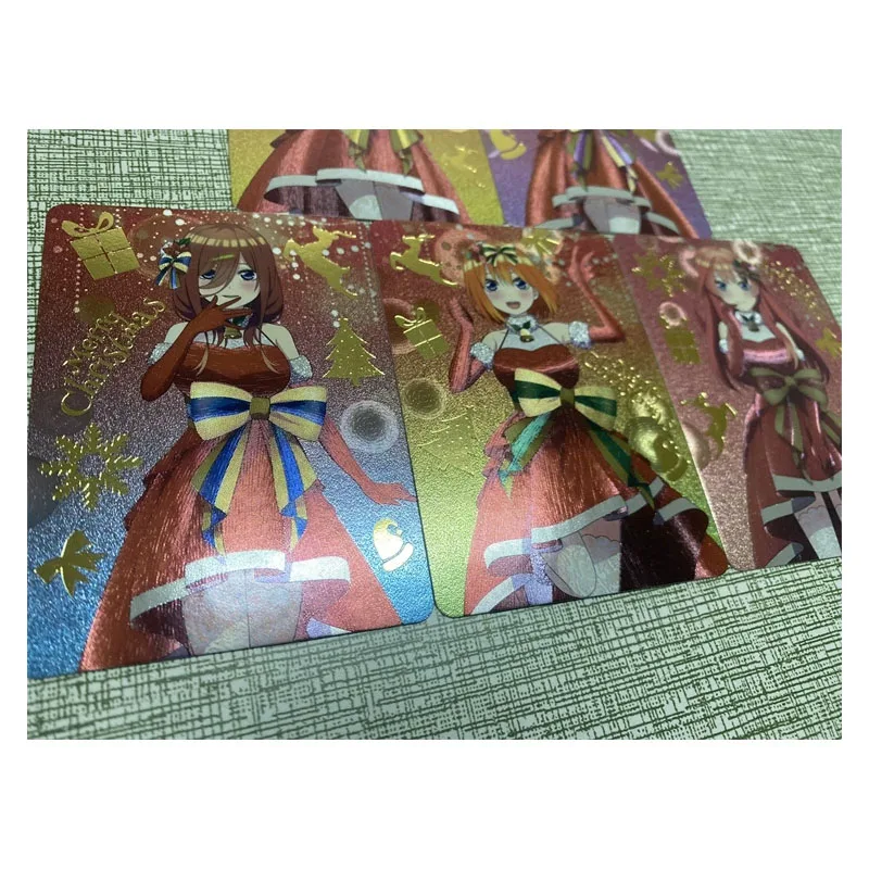 Goddess Story Anime ACG DIY Foil Foil Flash Card Nakano Ichika Nakano Nino Nakano Miku Toys For Boys Christmas birthday present