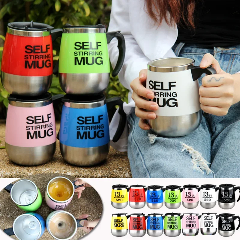 New Tiki Automatic Stanleys Cup Stirring Drinkware Magnetic Coffee Mug Termos 304 Stainless Steel Mixing Creatives Blender Drink