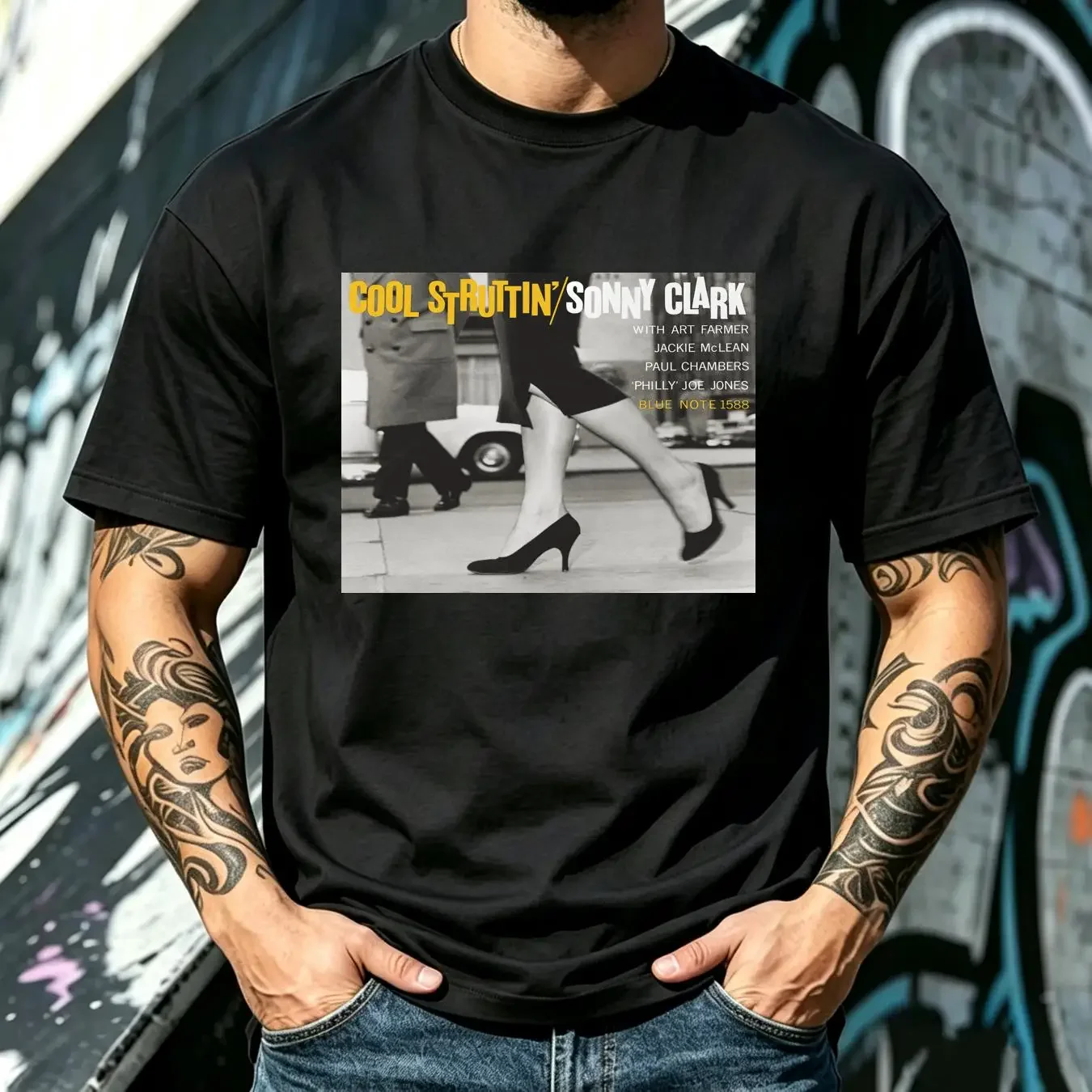 washed T Shirt SONNY CLARK cool struttin vinyl cd cover SMALL MEDIUM LARGE or XL vintage Washed Unisex fashion Stylish