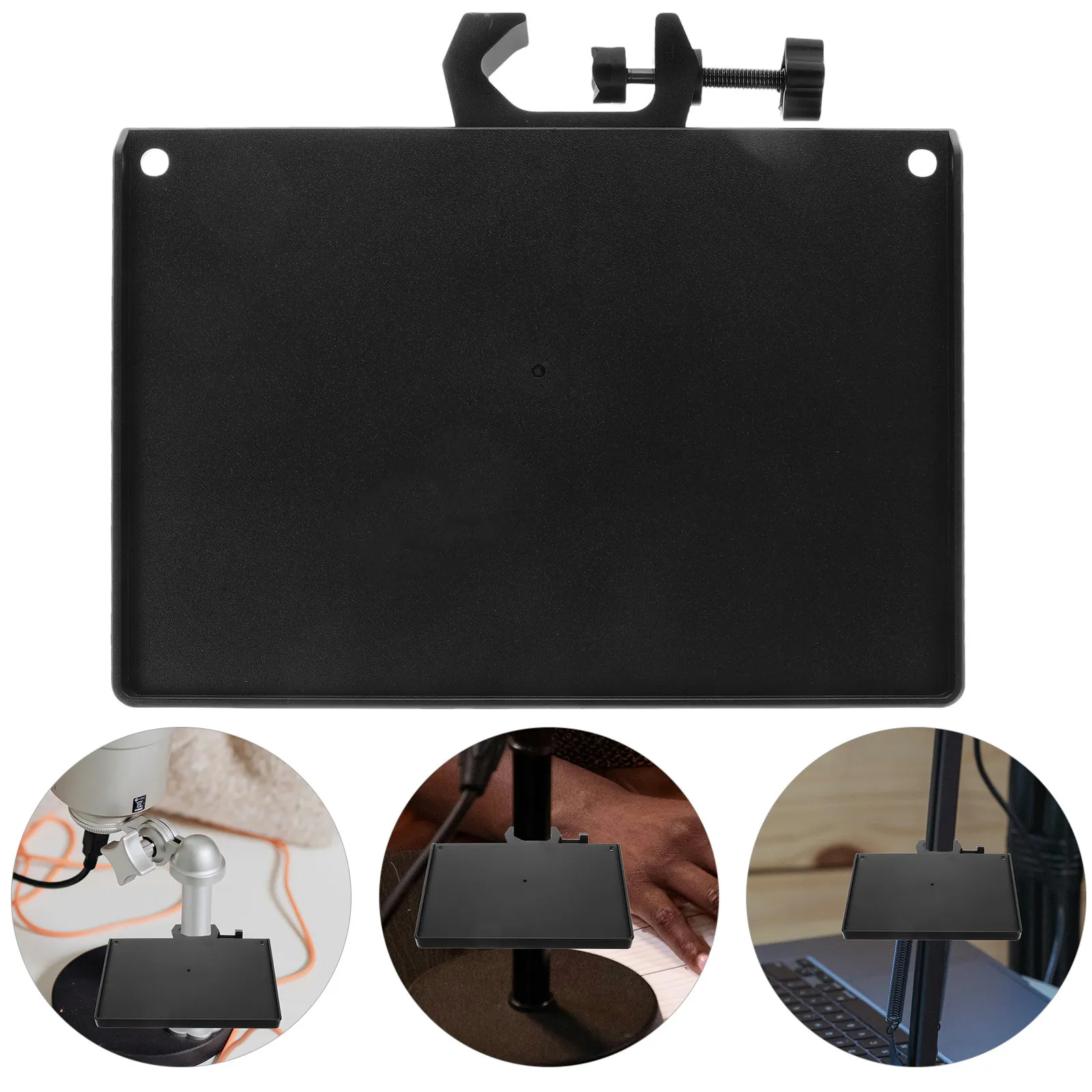 Plastic Mic Stand Holder Music Stand Accessories Tray For Music Teacher Sound Card Adjustable Angle Microphone