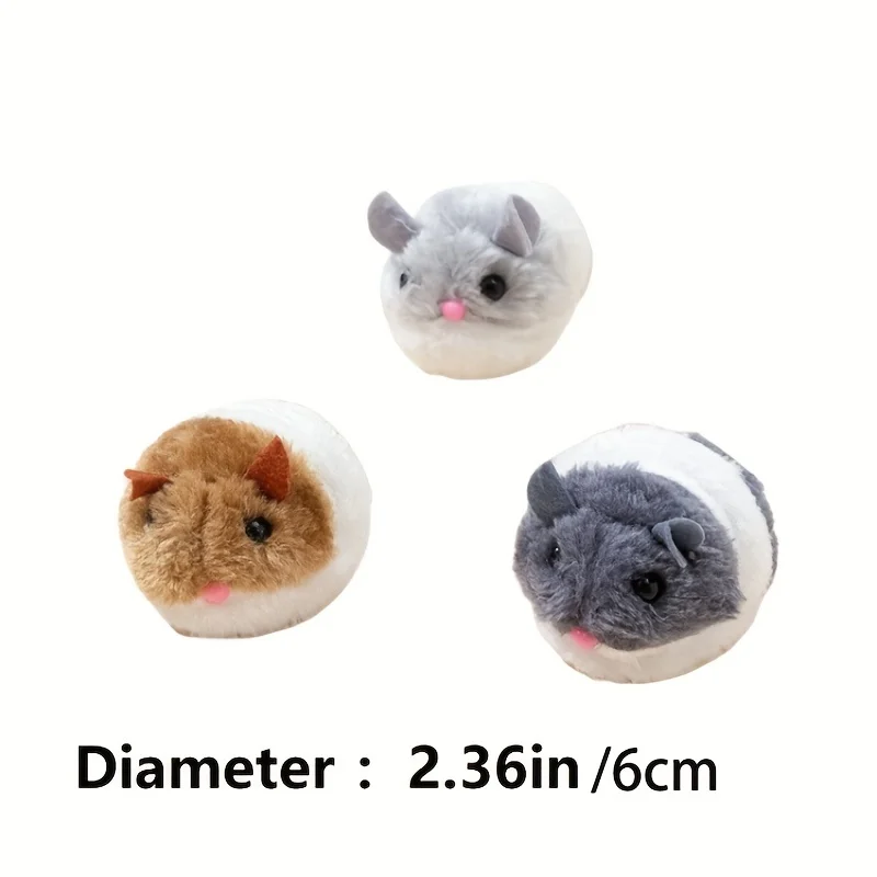 Cat toys, artificial mice Clockwork Vibrate Mouse Toy Wind Up for Cat Catching Playing Indoor