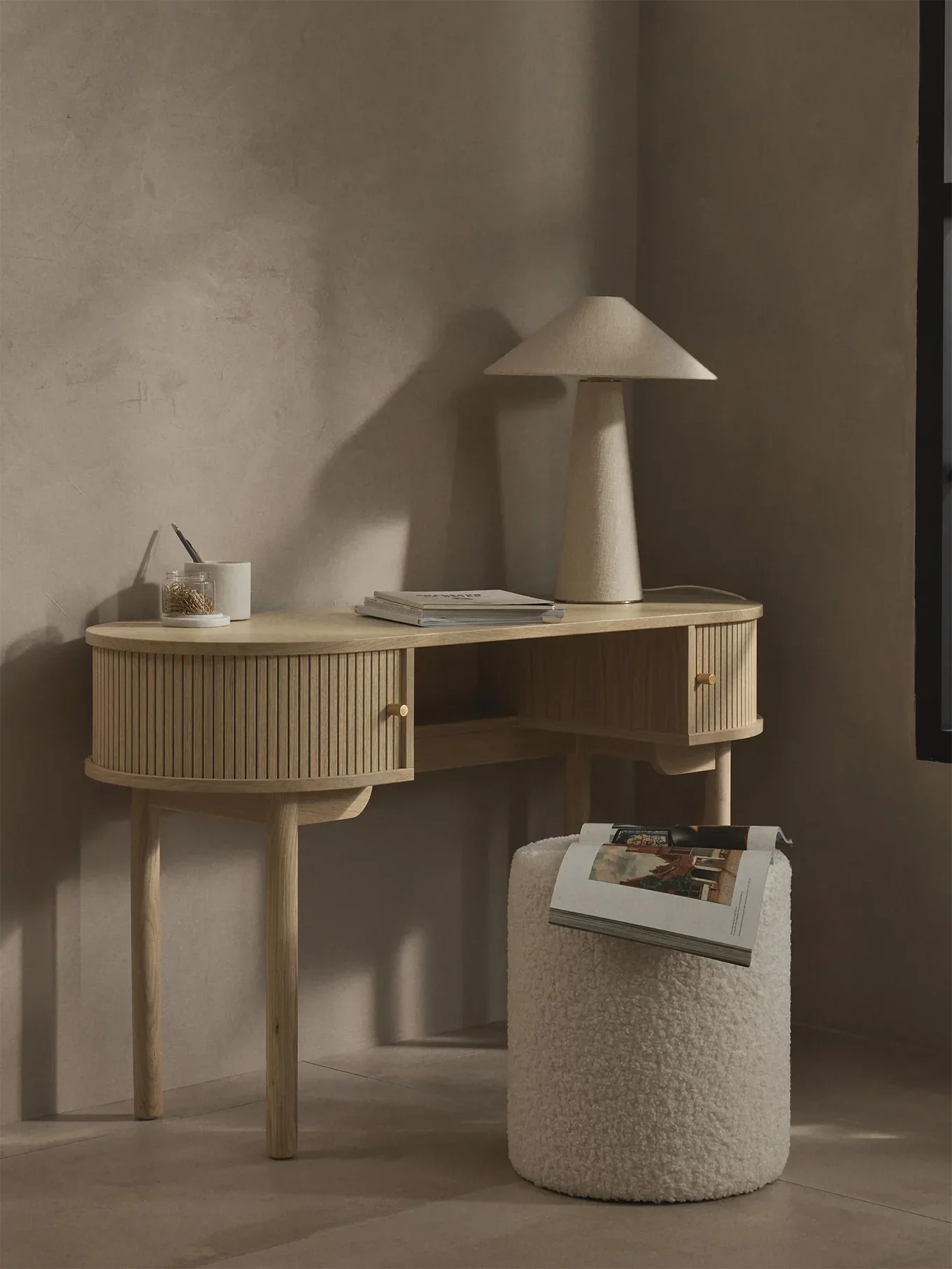 Retro solid wood desk medieval style study computer table wabi sabi wind designer writing desk