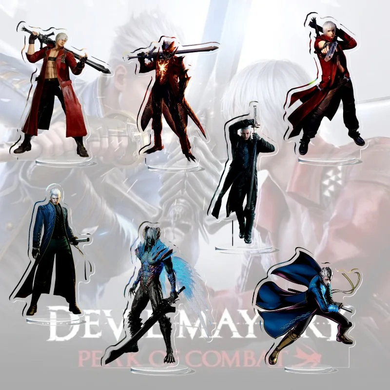 Figura Decorativa de Acrílico Exclusiva de Devil May Cry, Vergil y Dante, para Escritorio, Regalo Original