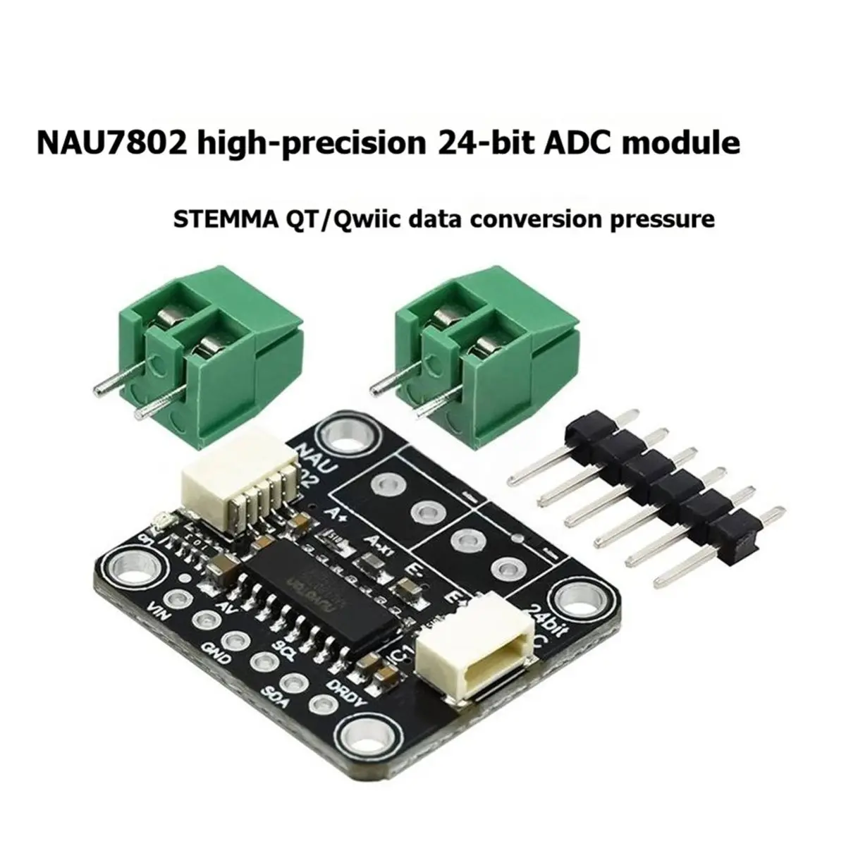 Superdeal*GO 2PCS NAU7802 24-Bit ADC Module NAU7802 Data Conversion Pressure Module with STEMMA QT/Qwiic Data Conversion