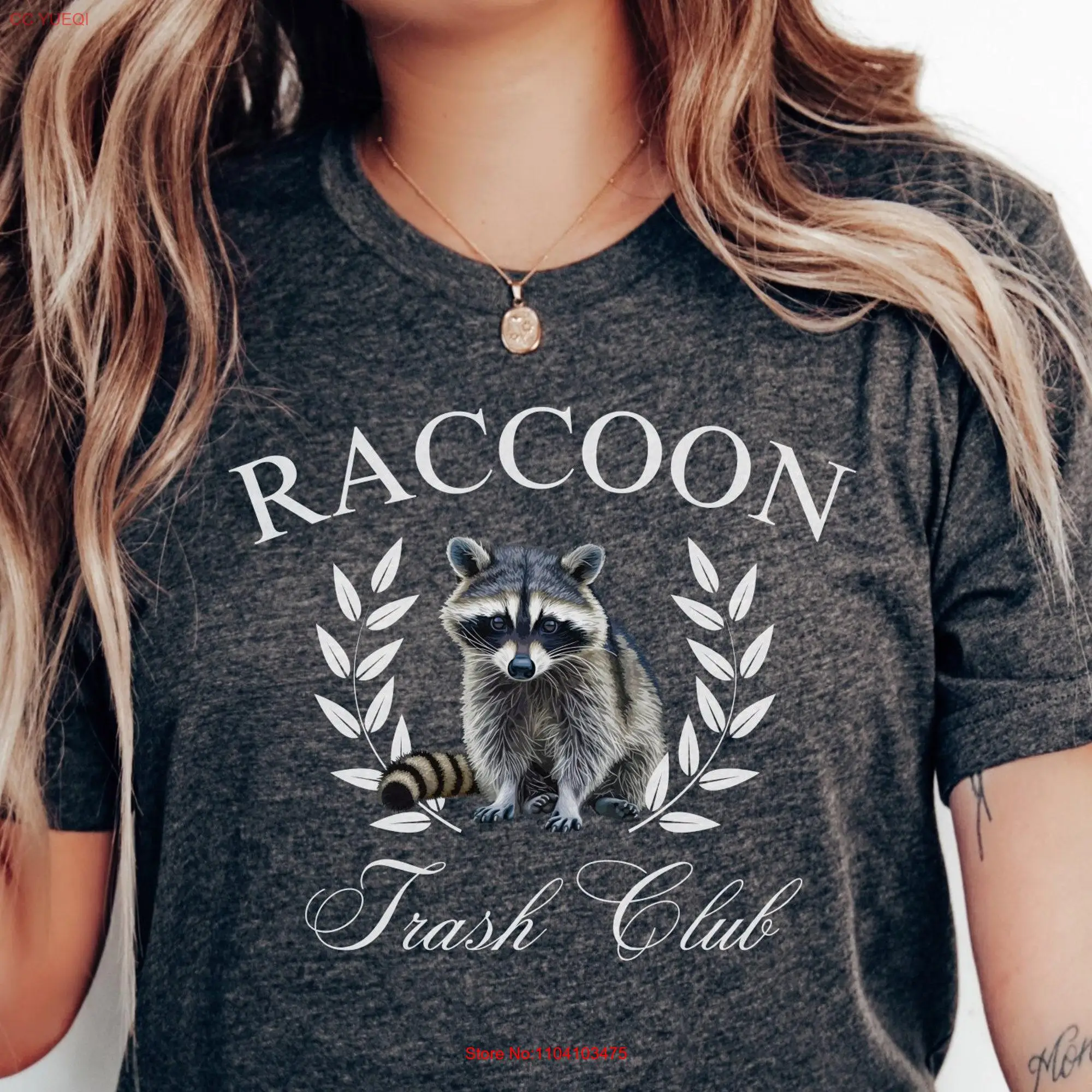 Raccoon Trash Club T Shirt Animal Lover Wild Rights long or short sleeves