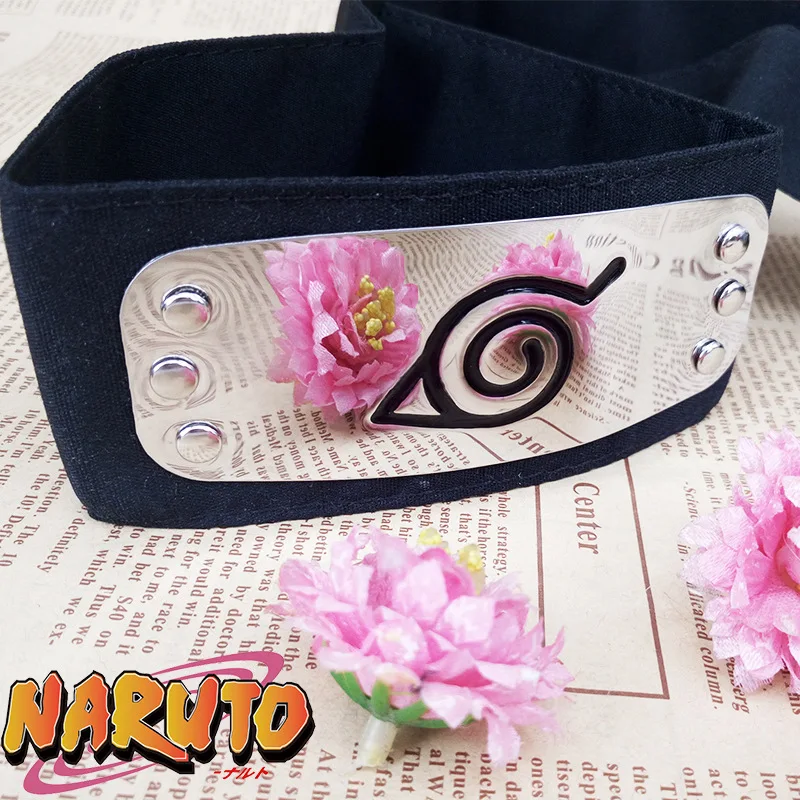 NARUTO czoło Protector dziecko zabawkowe figurki z Anime Cosplay Logo Plated Ninja pałąk Uzumaki Naruto Kakashi opaska na głowę dekoracji