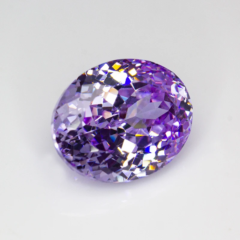 Fancy Purple Blue Oval 100 taglio sfaccettato Cubic Zirconia Lab zircone CZ 4K taglio 5A + qualità per la creazione di gioielli