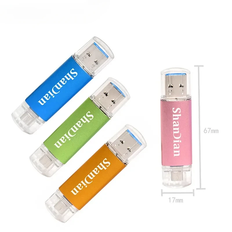 SHANDIAN USB flash drive OTG high Speed drive 64 GB 32 GB 16 GB 8 GB 4GB external storage double Application Micro USB Stick