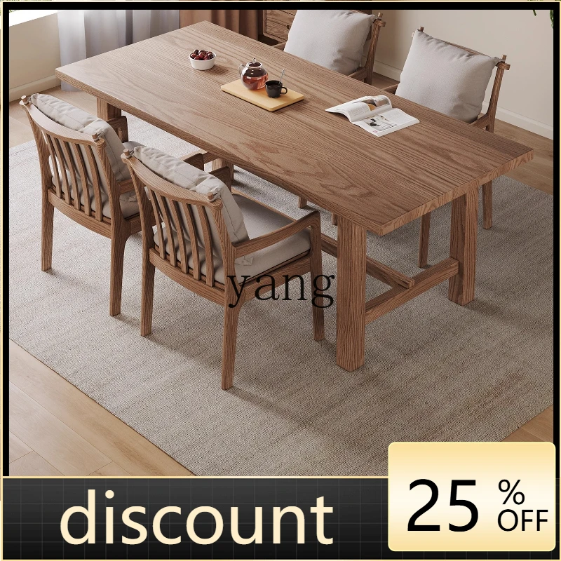 LMM all solid wood ash wood Nordic rectangular worktable B & B dining table