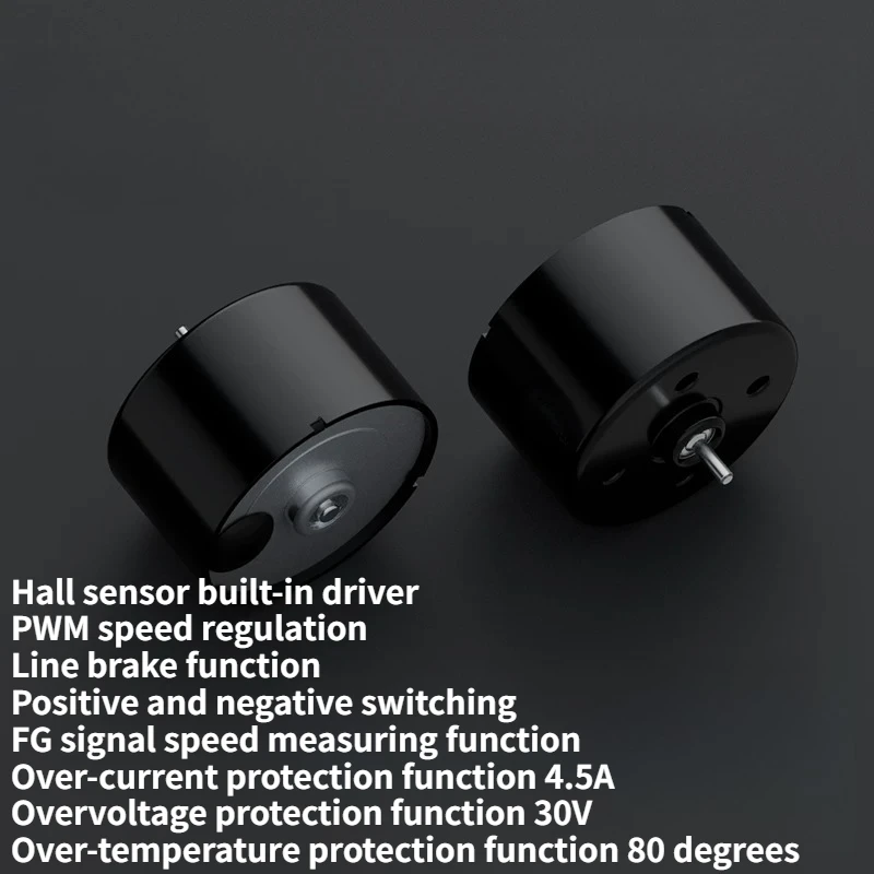

WS3525 DC Brushless Motor 12V3000PRM/24V6000RPM Built-in Hall-driven Miniature High-speed Silent Small Motor.