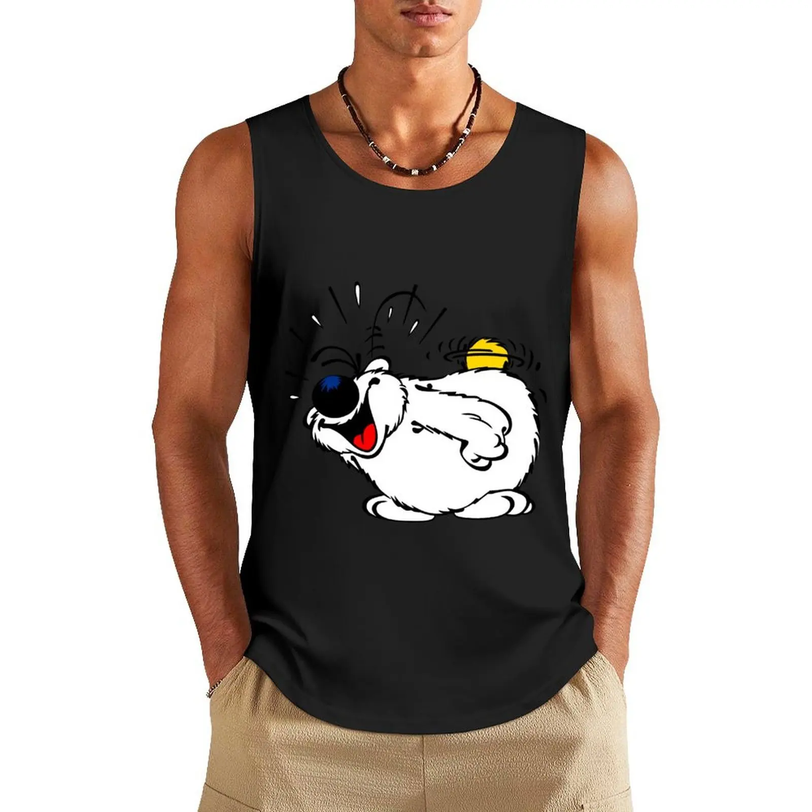 

To laugh your socks off..! Tank Top Vest male anime top fitness Clothing