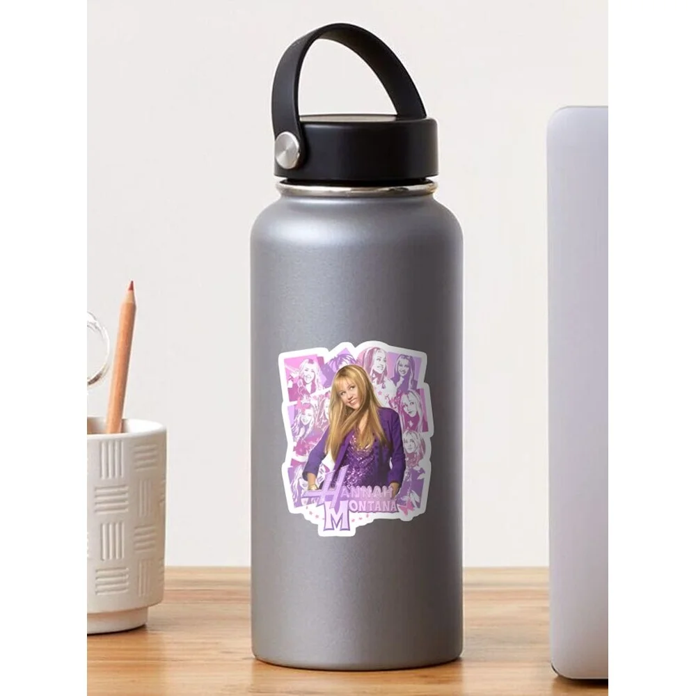 Hannah Montana Vintage Retro 2000s Bootleg Style Sticker for Laptop Decor Bedroom Car Cute Cartoon Art Fashionable Public Suitca
