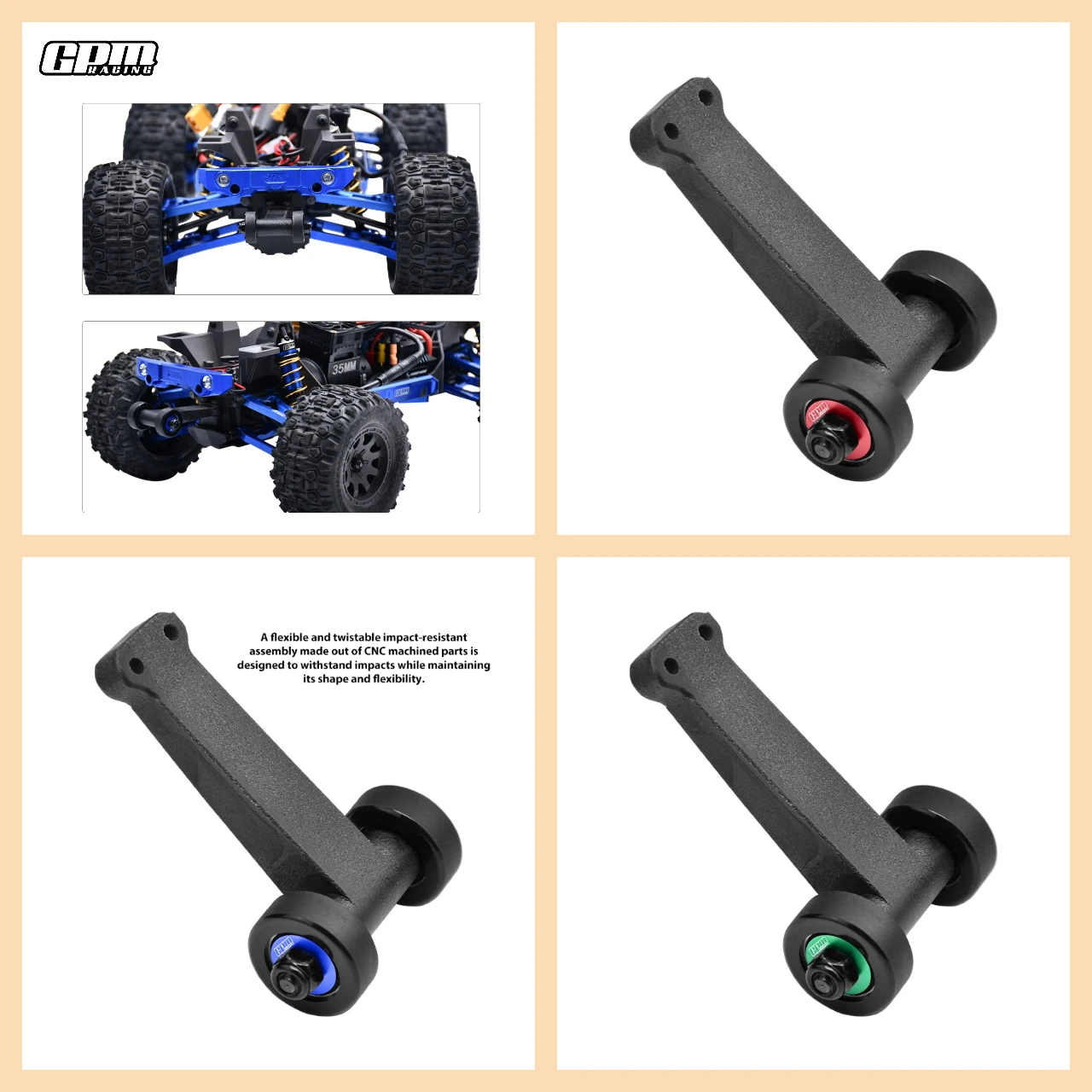 

GPM Special Material Bearing Wheelie Bar For TRAXXAS Mini Maxx Mini XRT