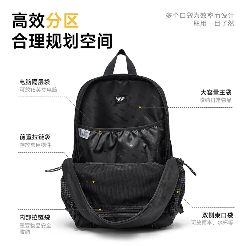 REEBOK Multifunctional Outdoor Camping Travel Backpack Men Women Waterproof Casual Hiking Multi Compartment Laptop Knapsack view 4