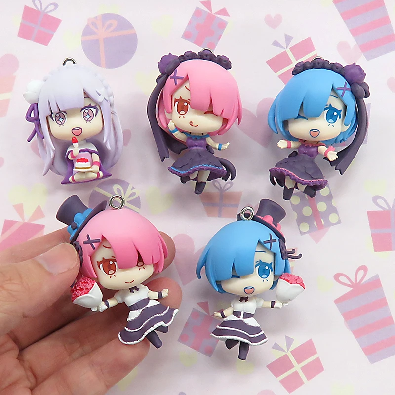 Re: Life In A Different World From Zero Gashapon Toys Rem Ram Emilia Beatrice Felix Argyle Q Version Action Figure Pendant Toys