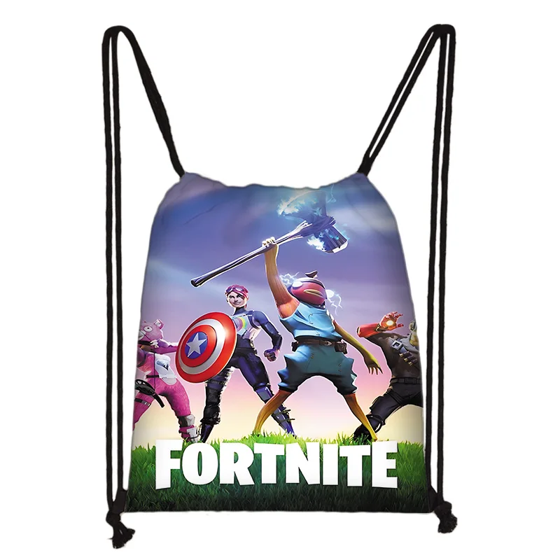 Child Printed Drawstring for Shopping Bag Men Hot Game Design-F-FortniteS Women Football Sports Gym Storage Yoga Backpack view 2