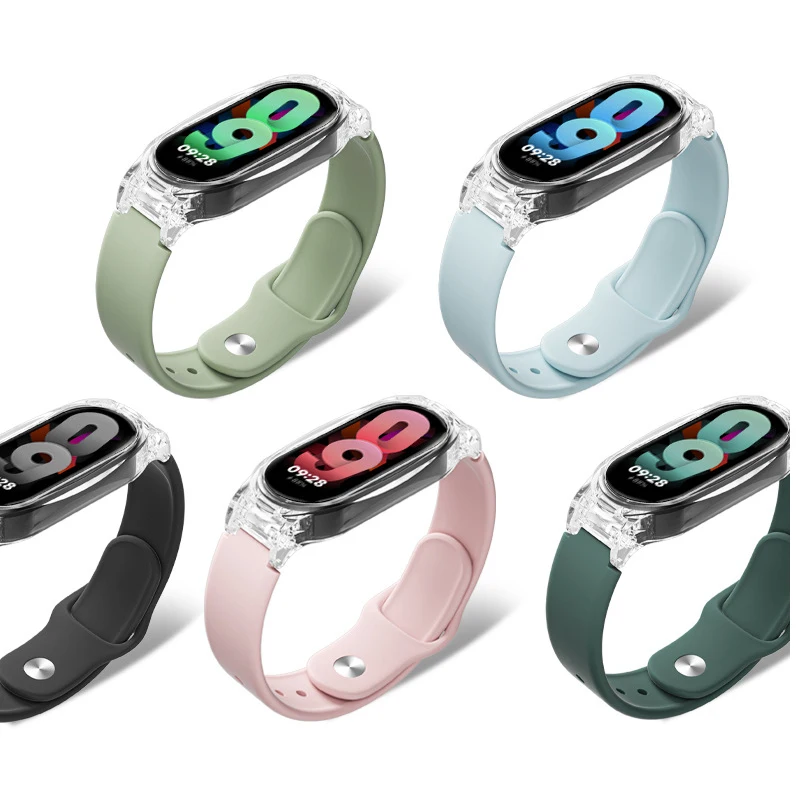 Case+Strap for Xiaomi Mi Band 8 7 Watchband Sport Silicone Wristband Mi Band 5 6 Bracelet for Xiaomi Band 3 4 Strap